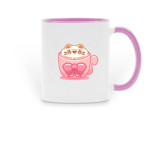 Joceys Lil Mug, a Pink Two-Tone Ceramic Mug