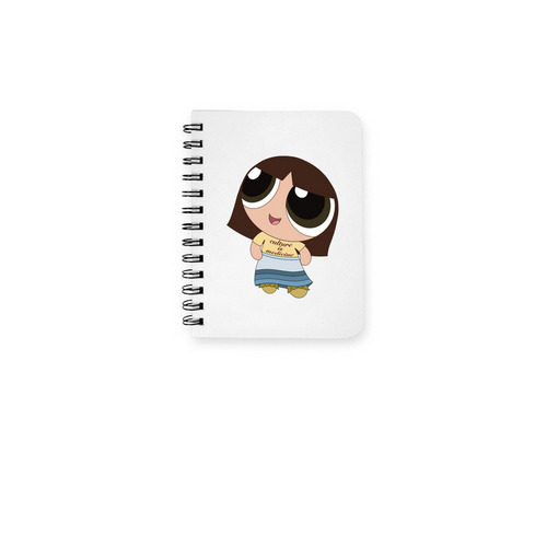 RIBBON SKIRT POWWOW GIRLIE Notebook, a White Spiral Notebook