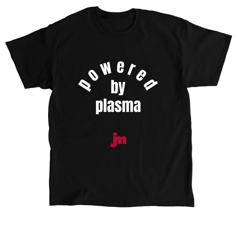 Powered by Plasma, a Black Classic Unisex Tee