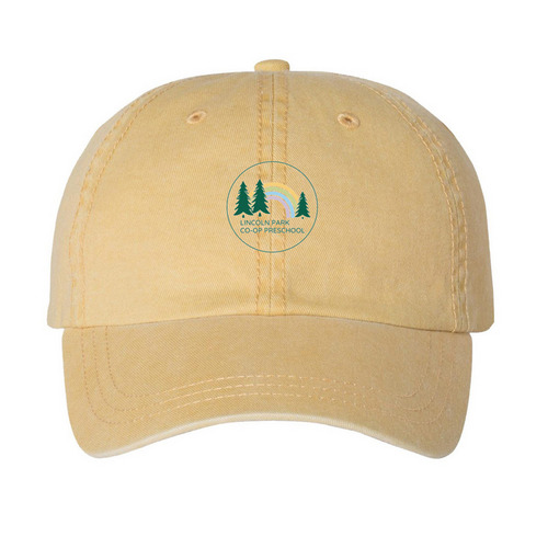 Lincoln Park Hats!, a Mustard Printed Pigment Dye Baseball Cap