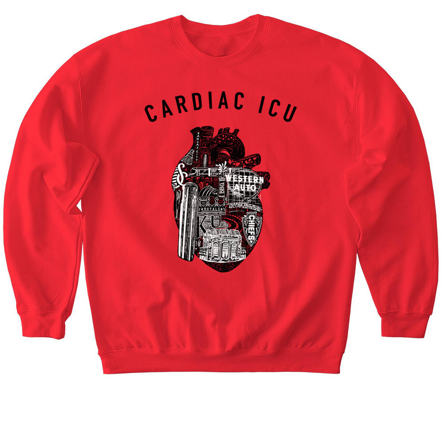 CICU Classic Design, a Red Softstyle Crewneck Sweatshirt