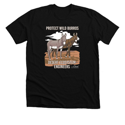 Protect Wild Burros, a Solid Black Blend Premium Unisex Tee