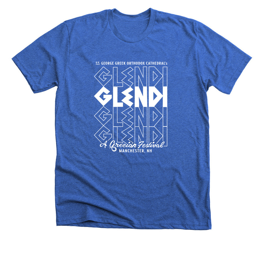 Glendi Repeater, a Heather True Royal Premium Unisex Tee
