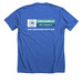 Democrat Driven, Community Powered, a Heather True Royal Premium Unisex Tee (back-view)