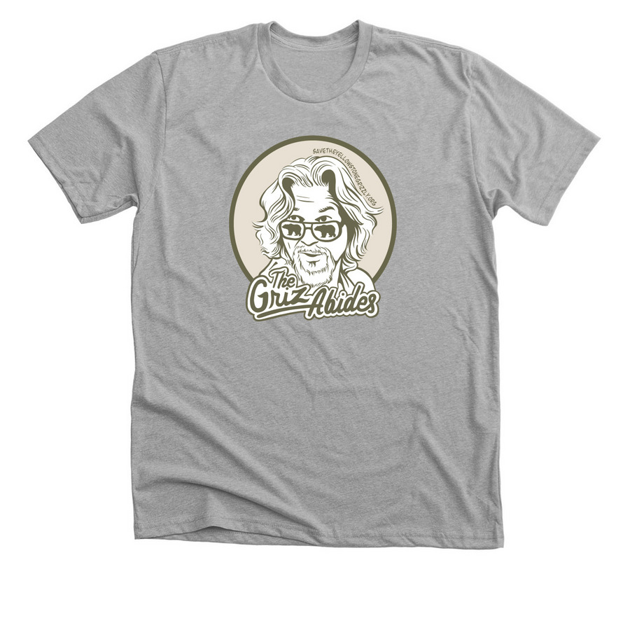 The Griz Abides, a Athletic Heather Premium Unisex Tee