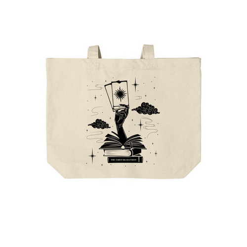 Tarot Tote&nbsp;Natural ?&nbsp;, a Natural Cotton Canvas Tote Bag