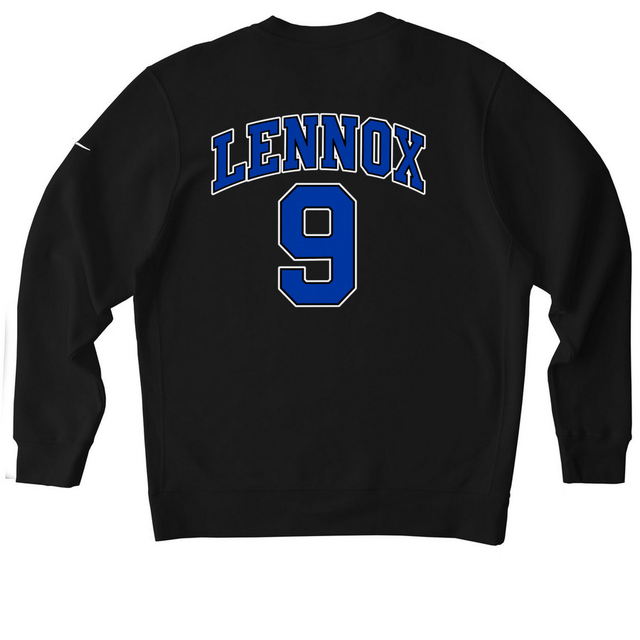 #9 TK Softball&nbsp;, a Black Nike Club Fleece Crewneck Sweatshirt (back-view)