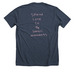 spread love blue dot merch, a Heather Midnight Navy Premium Unisex Tee (back-view)