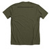 KANTRAEL DEFENSE, a Heather Military Green Premium Unisex Tee (back-view)
