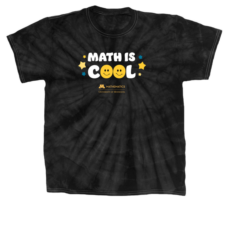 Math is COOL!, a Black Classic Tie Dye Tee