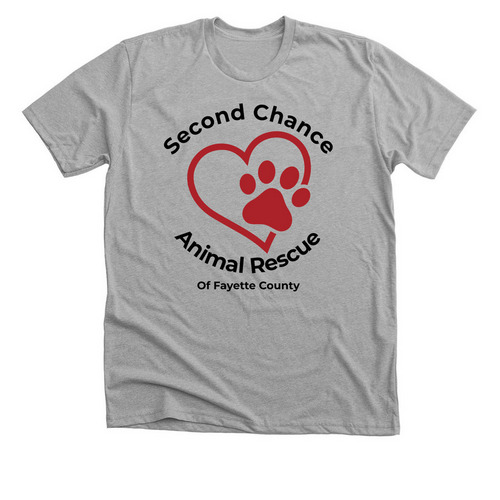 VOLUNTEER (on back), a Athletic Heather Premium Unisex Tee