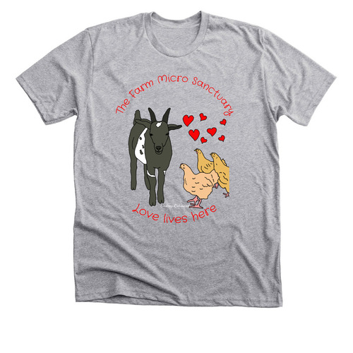 Show support for The Farm Micro Sanctuary!, a Athletic Heather Premium Unisex Tee