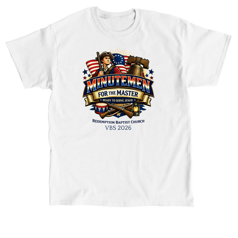 VBS 2026 - Minutemen For The Master (brights), a White Classic Unisex Tee