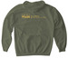 Alaska Mariculture Green Pullover, a Military Green Gildan Softstyle Pullover Hoodie (back-view)