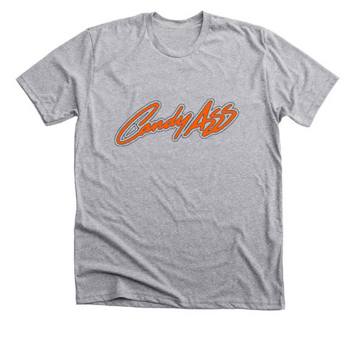Candy Ass Orange Script Logo, a Athletic Heather Premium Unisex Tee