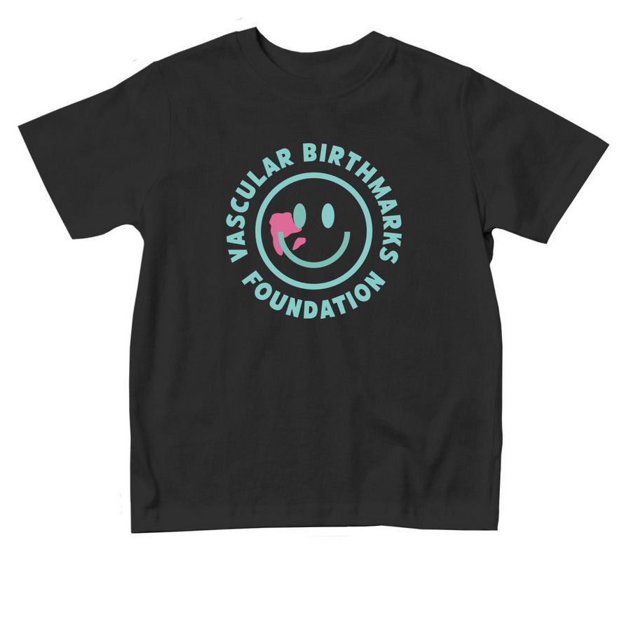 VBF Blue Smiley - Toddler, a Black Toddler Tee