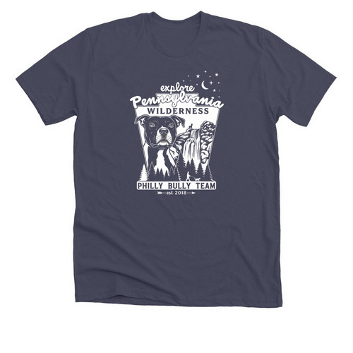 Support Rescue Dogs, a Heather Midnight Navy Premium Unisex Tee
