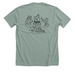 Apex Visuals Merch, a Heather Sage Premium Unisex Tee (back-view)