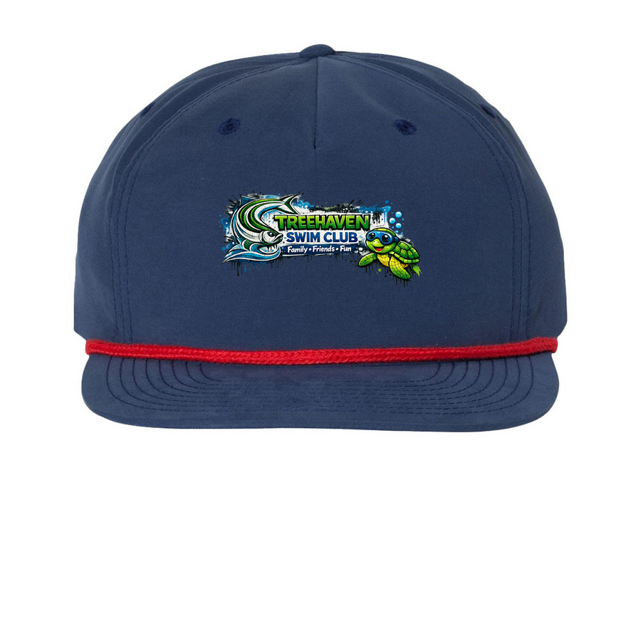 UPF50+ Snapback Hat, a Navy/ Red Printed Umpqua Snapback Cap