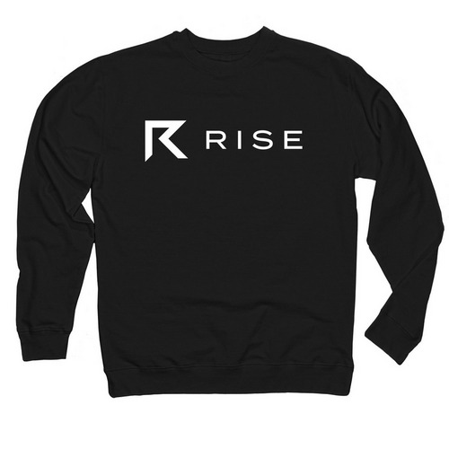 Rise Main, a Black Midweight Crewneck Sweatshirt