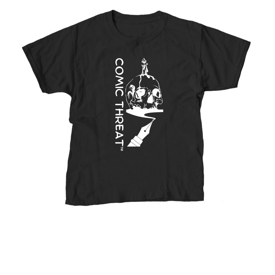 COMIC THREAT GEAR LINE, a Black Youth Unisex Tee