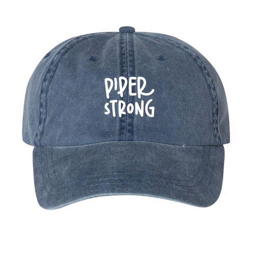 Hats, a Navy Printed Pigment Dye Baseball Cap