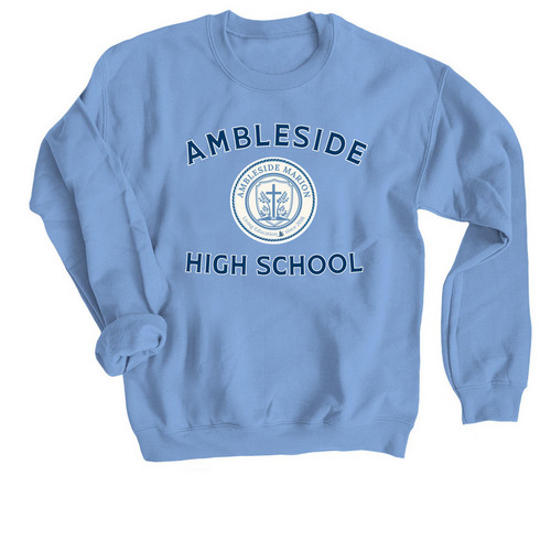 Ambleside High School, a Carolina Blue Crewneck Sweatshirt