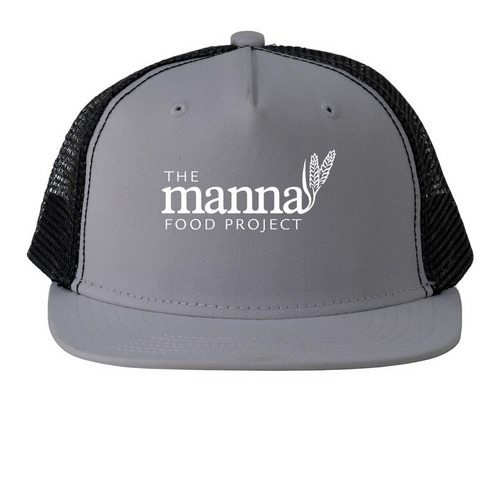 TMFP Trucker Hat, a Grey and Black Printed Trucker Hat