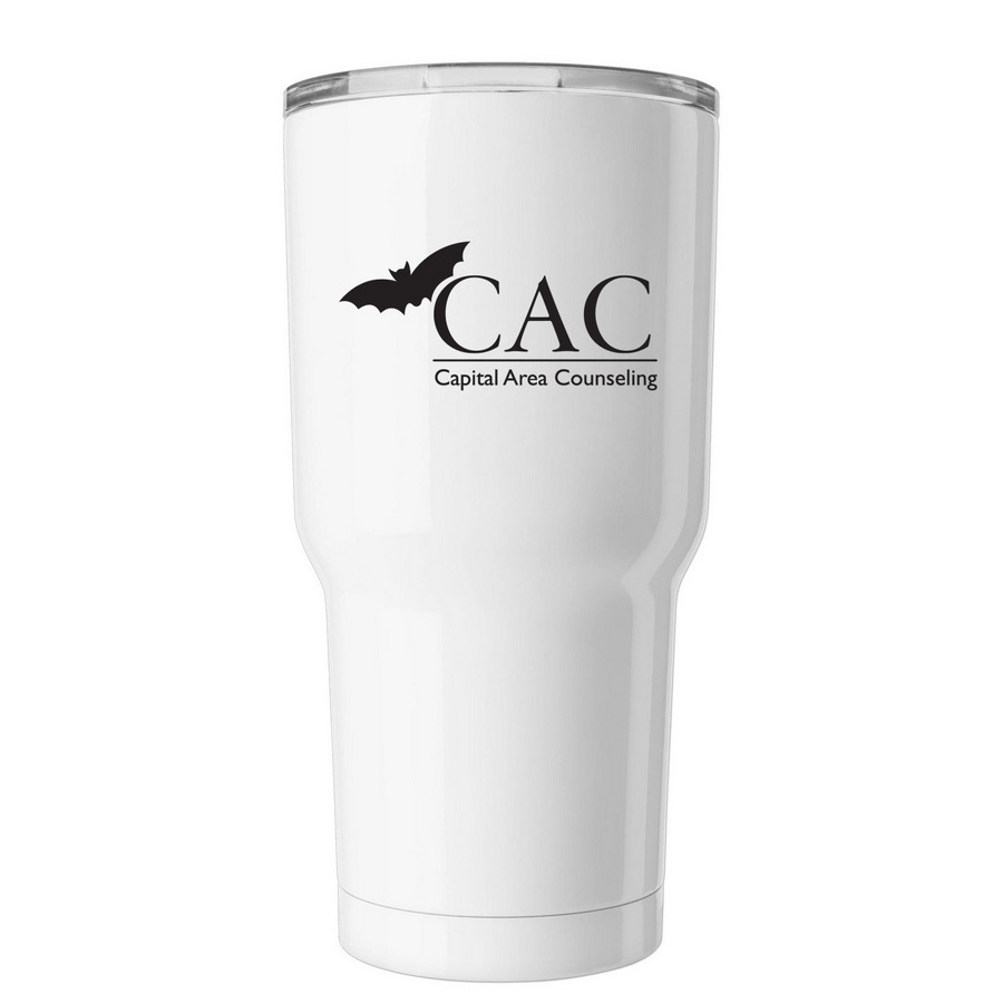 Support CAC. Fuel the Mission., a White Insulated Tumbler