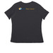 I am MCMS, a Dark Grey Heather Women's Relaxed V-Neck Tee (back-view)