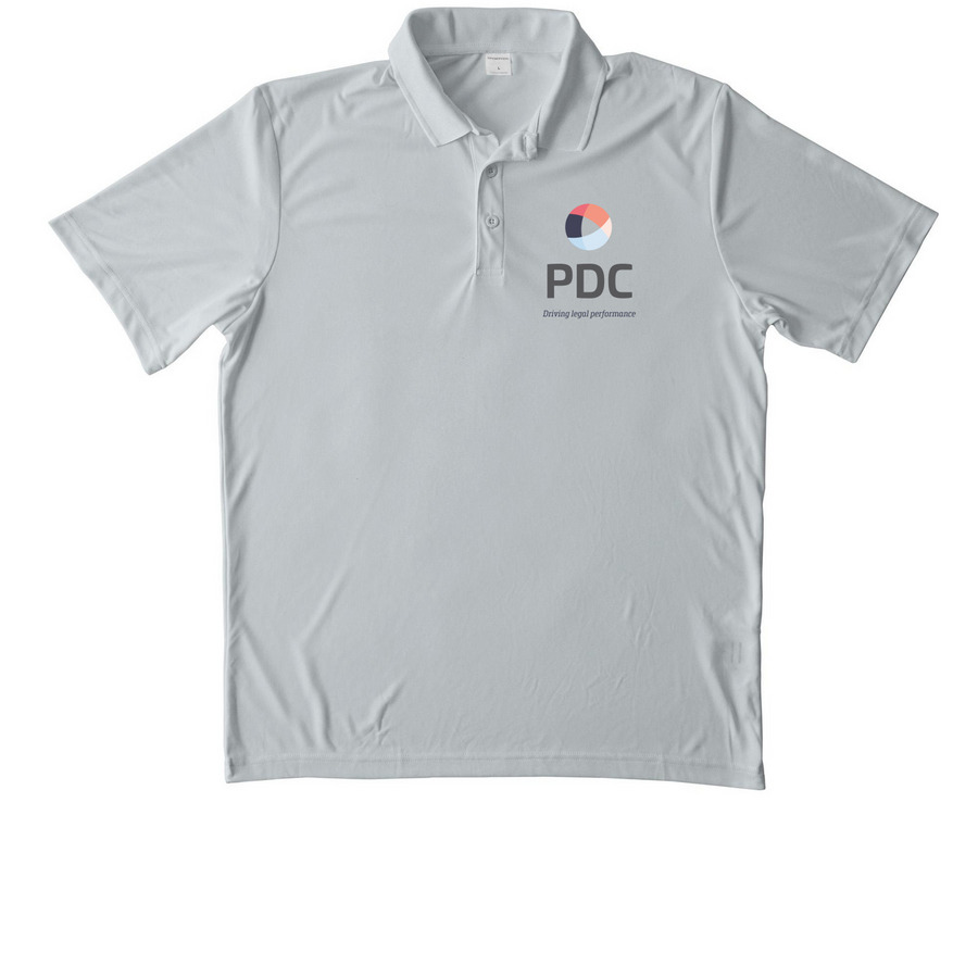 PDC Professional, a Silver Unisex Performance Polo