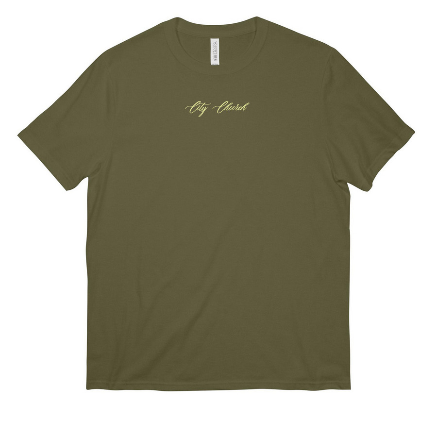 Life and Life Abundantly Shirt, a Olive Green Drab All-American Unisex Tee