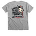 TRYING NEW THINGS, a Athletic Heather Premium V-Neck Tee (back-view)