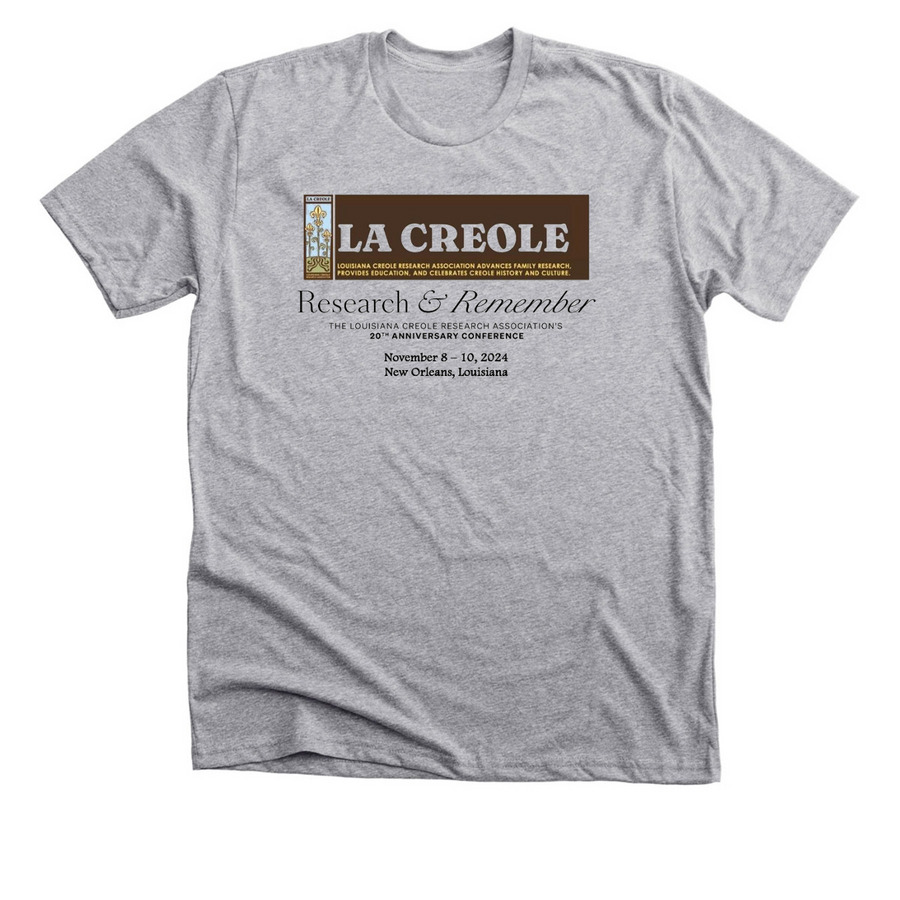20th Anniversary Conference & Gala, a Athletic Heather Premium Unisex Tee