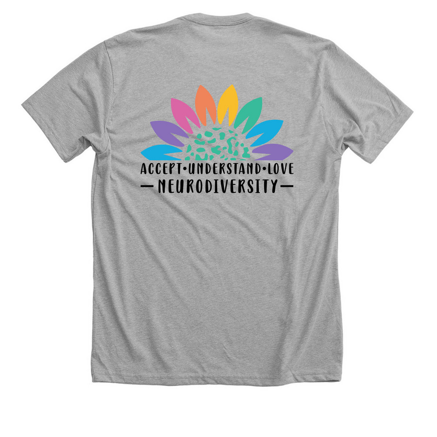Accept/Understand/Love, a Athletic Heather Premium Unisex Tee (back-view)