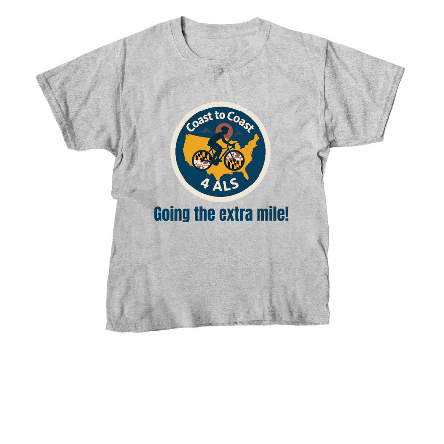 C2C4ALS Going the Extra Mile Shirt, a Sport Grey Youth Unisex Tee