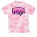 Space Cadets T-Shirt, a Bright Pink Crystal Tie Dye Tee