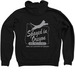 Spayed in Oregon zipper hoodie, a Black Zip Up Hoodie (back-view)