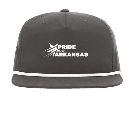 POA White Logo Hats, a Charcoal/ White Printed Umpqua Snapback Cap