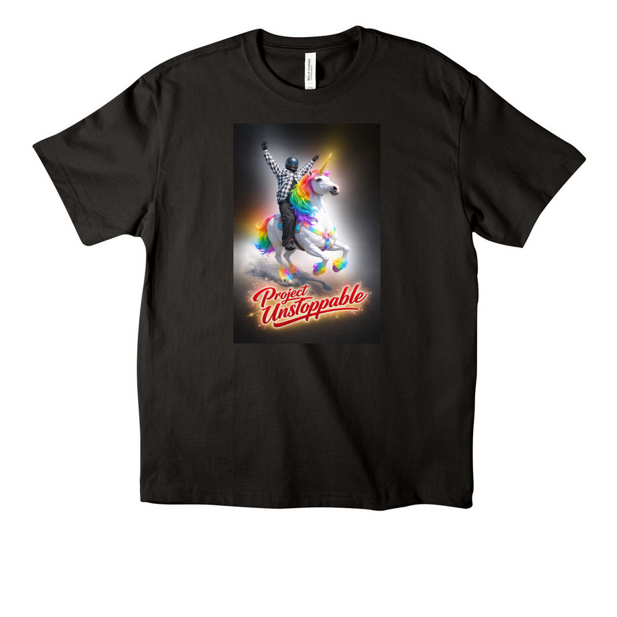 Unstoppable Unicorn&nbsp;, a Black Unisex Heavyweight Tee