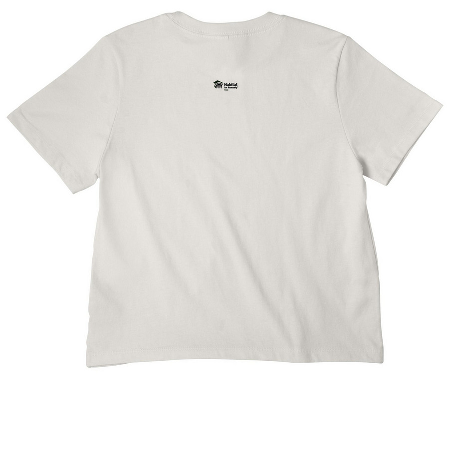 Habitat Texas Home Is Where, a Vintage White Women's Heavyweight Tee (back-view)