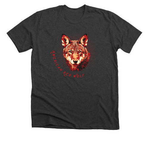 American Red Wolf Conservation, a Dark Grey Heather Premium Unisex Tee