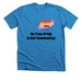 Community Cares, a Neon Blue Premium Unisex Tee