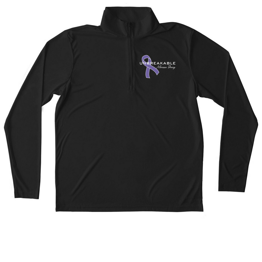 Unbreakable: Marissa Strong, a Black Unisex Performance Quarter Zip Pullover