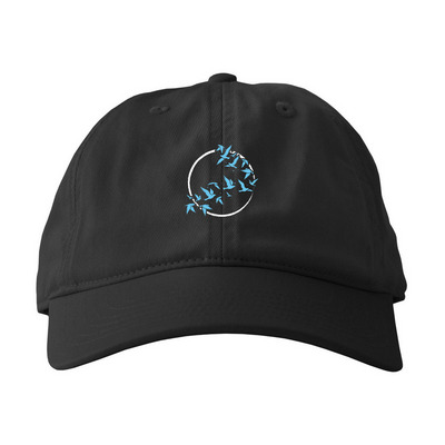 Let's Flock Together, a Black Printed Eco Baseball Cap