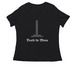 Limited edition logo, a Black Women's Relaxed V-Neck Tee
