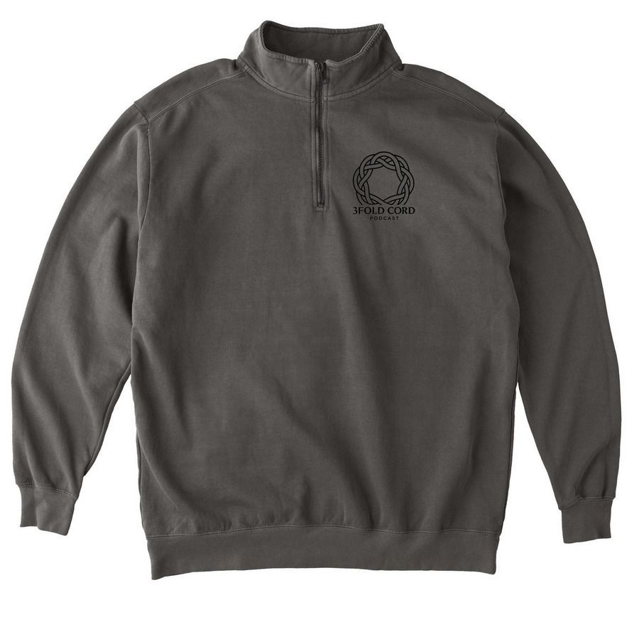 3Fold Cord Merch&nbsp;, a Pepper Comfort Colors Quarter Zip Pullover