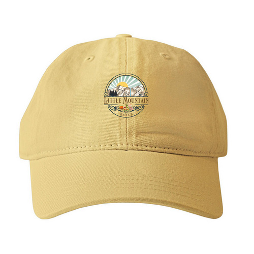 LMR Hats, a Mustard Printed Pigment Dye Baseball Cap