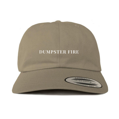 Dumpster Fire Baseball Cap, a Khaki Printed Classic Baseball Cap