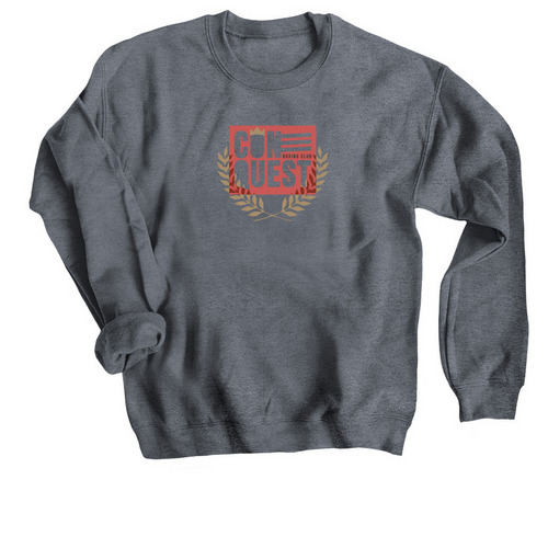 Conquest Boxer Buddy&nbsp;, a Dark Heather Crewneck Sweatshirt
